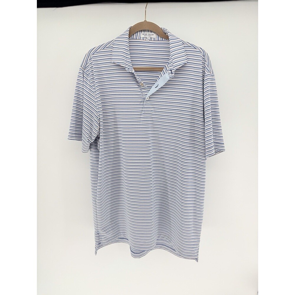 Peter Millar Summer Comfort Polo No Logo Striped Large